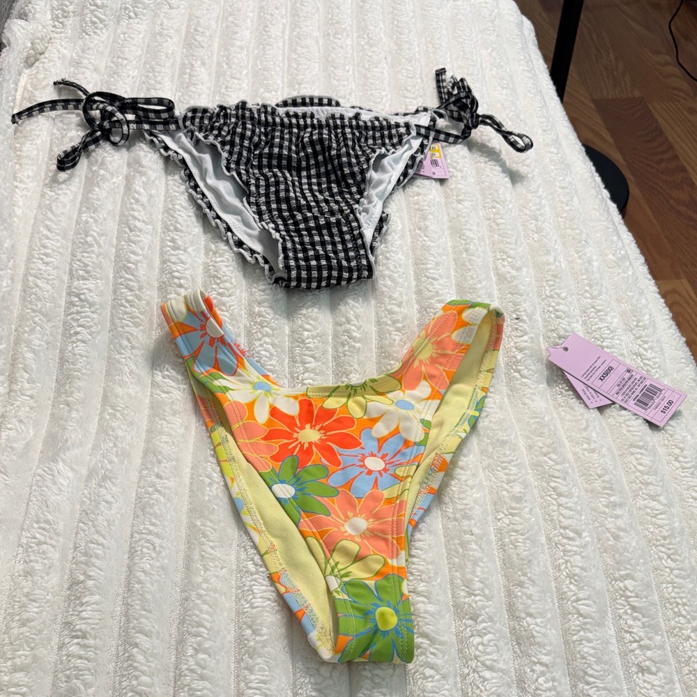 Wild Fable Black and Floral Bikinis